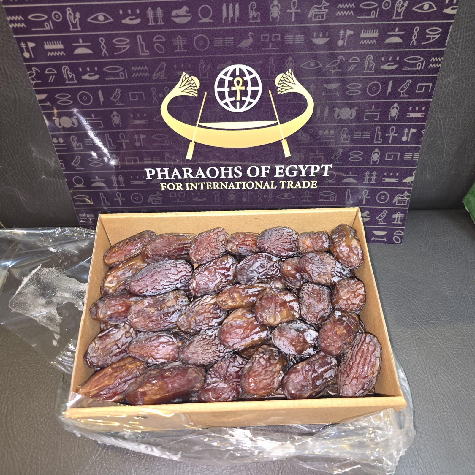 Egyptian dates in branded export box