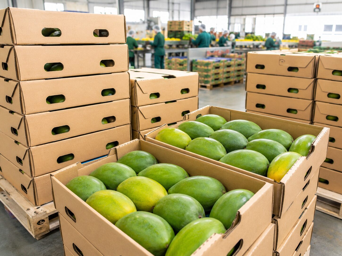 Egyptian mango export cartons packed under the Nile Prime brand
