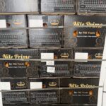 Palletised Nile Prime orange export cartons in the packhouse